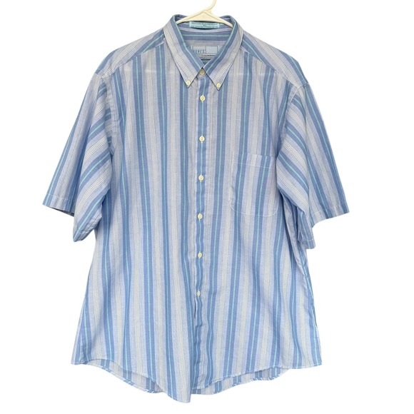 Levi's Other - Vintage Levi's Shirt Mens XL Blue Stripe Short Sleeve Button Down 80s Casual